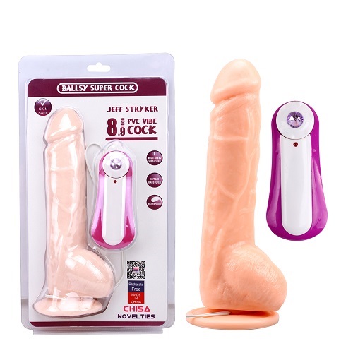 VIBRADOR C/VENTOSA COLOR CARNE JEFF STRICKER BEIGE