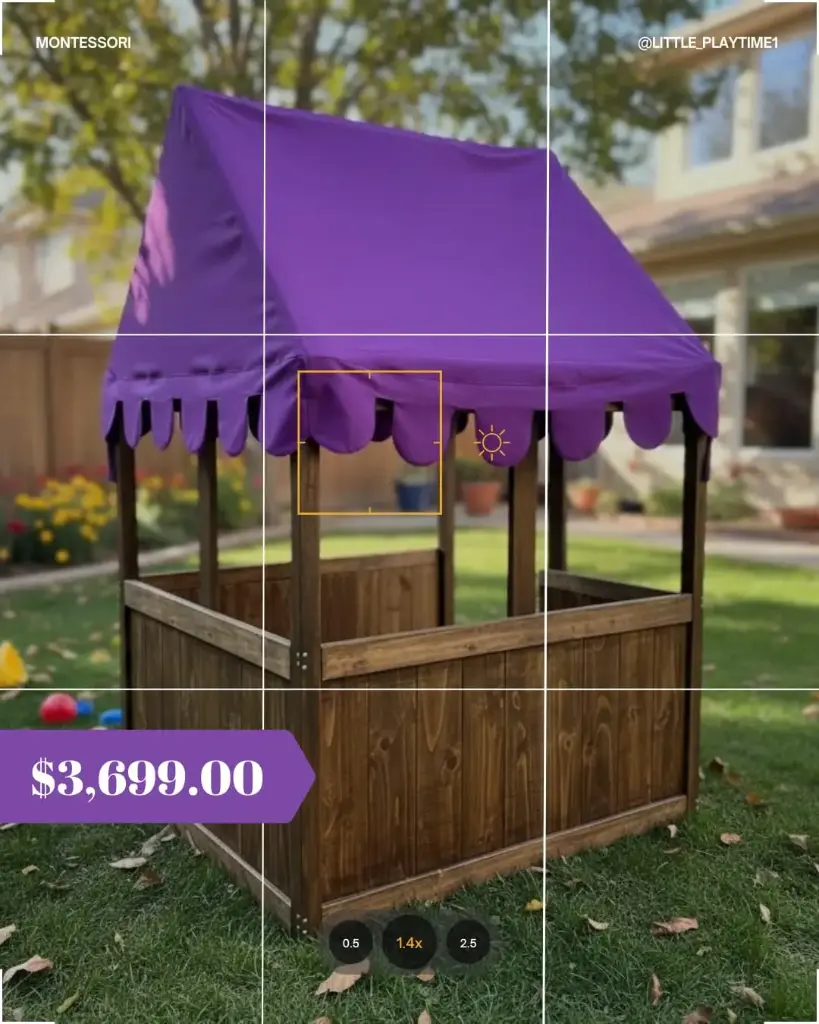 CASITA VIENA MADERA ENTINTADA INCLUYE CARPA