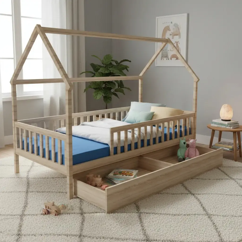 CAMA MALLORY MATRIMONIAL C/CAJONERA NATURAL