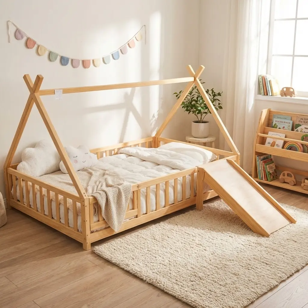 CAMA ADELINE (TEPEE) INDIVIDUAL C/RESBALADILLA 