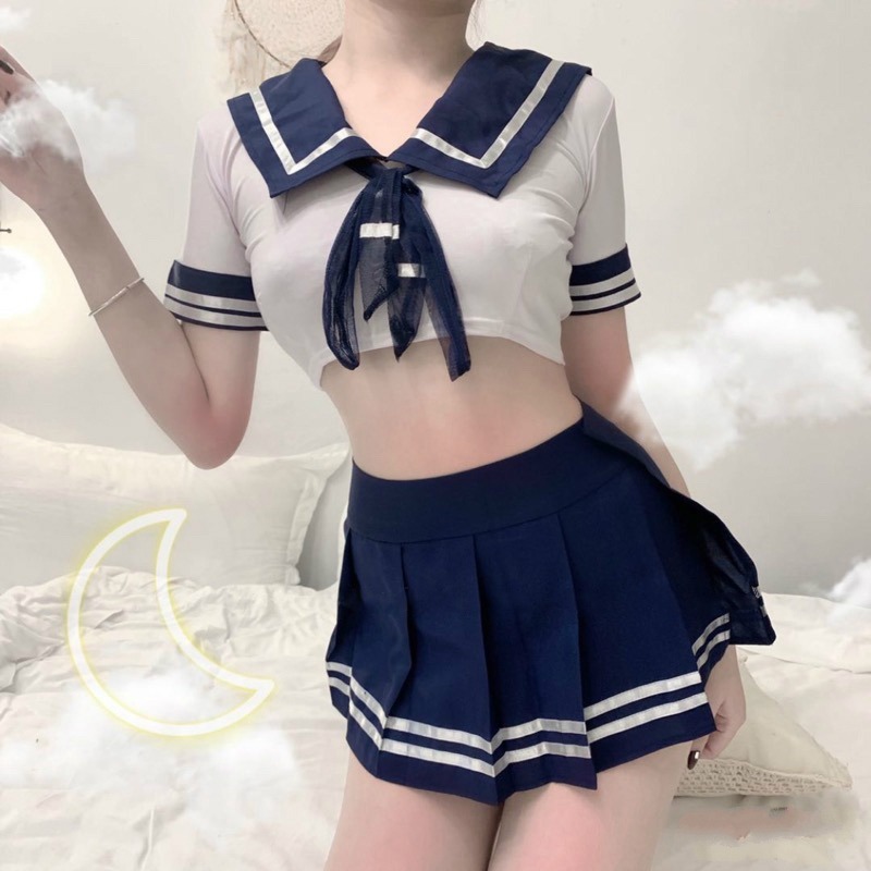 DISFRAZ MARINERA SEXY AZUL MARINO