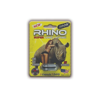 PASTILLA RHINO 300K SUPER LONG LASTING AMARILLO
