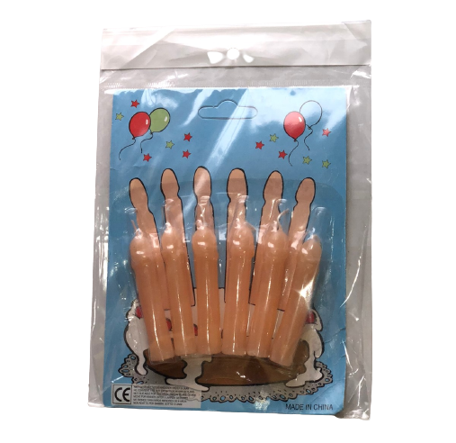 VELAS PENE PARA PASTEL 6 PZAS.