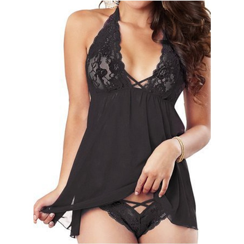 BABY DOLL CON BOXER NEGRO O ROJO