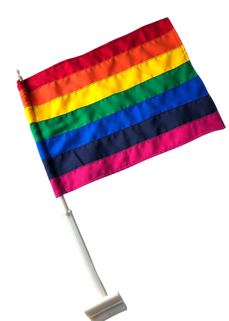 BANDERA ORGULLO GAY PARA COCHE 1PAR