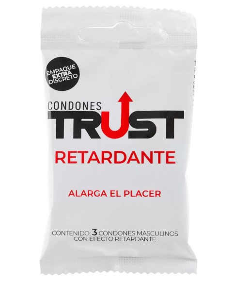 CONDONES TRUST RETARDANTE 3 PZAS EMPAQUE DISCRETO