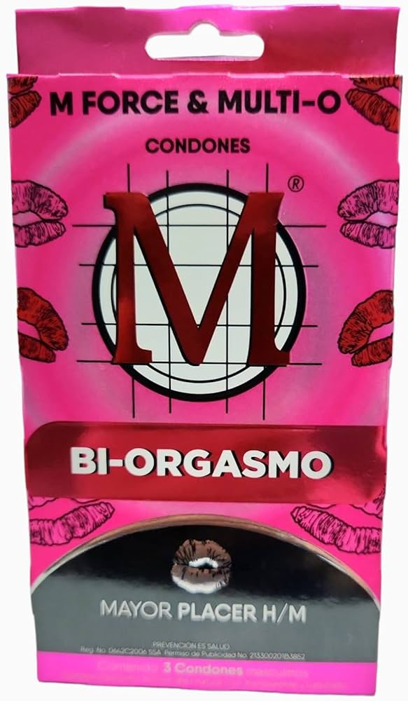 CONDONES M FORCE &amp; MULTI-O BI-ORGASMO 3 PZAS.