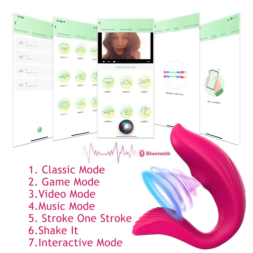 SUCCIONADOR VIBRADOR DOBLE C/APP ROSA REC USB