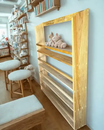 [LIBR001] LIBRERO ORGANIZADOR 3 NIVELES MADERA PINO