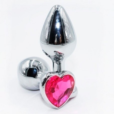 [PLUGGR01] PLUG ANAL ACERO GEMA CORAZON PLA