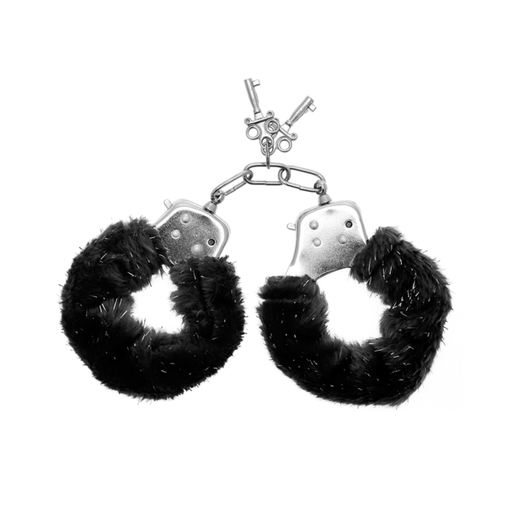 [ESMY002] ESPOSAS DE PELUCHE NEGRO C-LLAVES