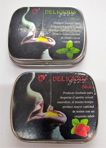 [VAR0468] CHICLE AFRODICIACO DELICIOUS CAMBIA SABOR SEMEN 1 PZA.