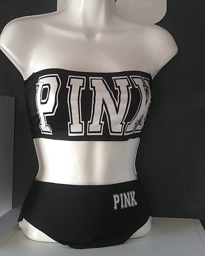 [LEN0270] COORDINADO LICRA TOP Y CACHETERO PINK