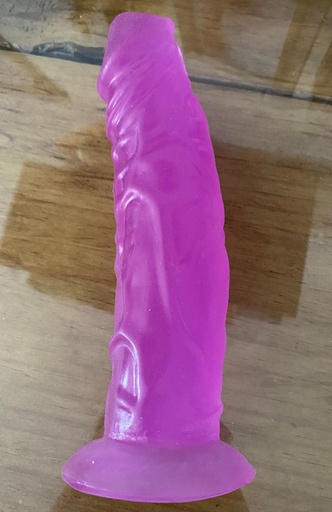 [21MOR] DILDO DE 8&quot;(21CM) CON VENTOSA MORADO