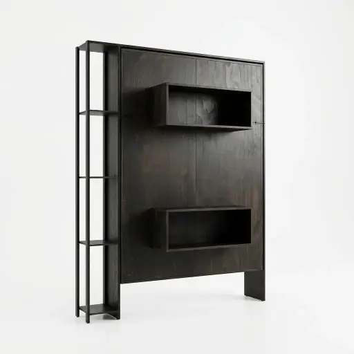 [ABAT1243] CAMA DE PARED ABATIS MATRIMONIAL VERTICAL REPISAS