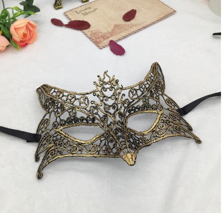 [VAR0711] ANTIFAZ ENCAJE DORADO ZORRO