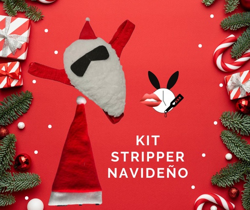 [STRIP0003] TANGA CARA SANTA STRIPPER C/GORRO KIT MT