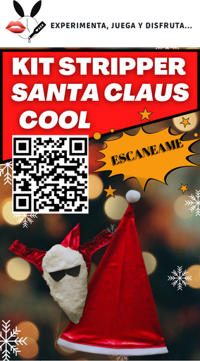 [STRIP0001] TANGA CARA SANTA C/GORRO KIT STRIPPER DE LUJO MT